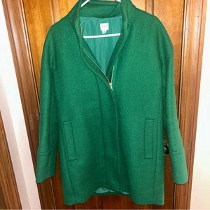 J crew factory  city coat size 4 beautiful green color